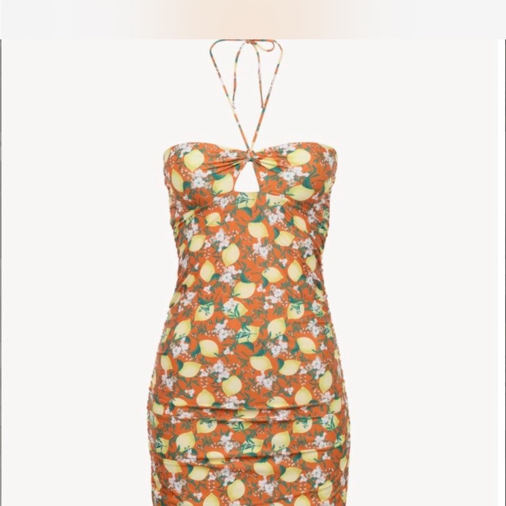La Perla Citrus Floral Print Dress